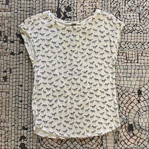 H&M sz 2 zebra blouse